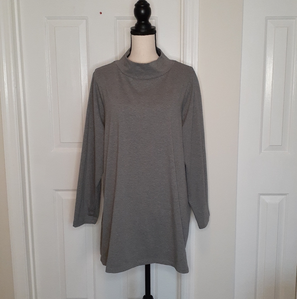 Eileen Fisher Gray Mock Neck Sweater